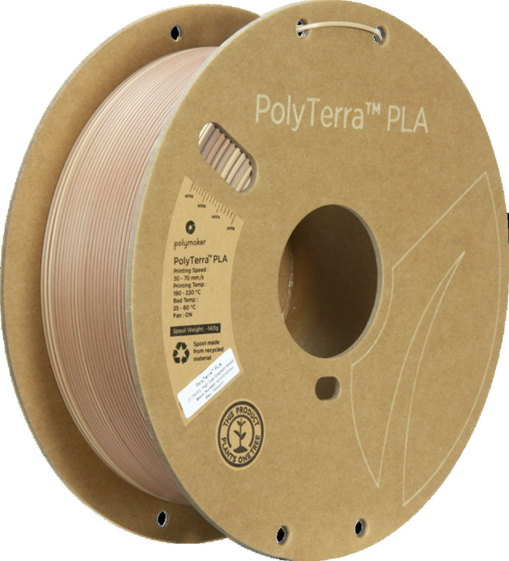 Polymaker - PolyTerra Dual-Gradient PLA - Bois (Wood) - 1,75 mm - 1 kg