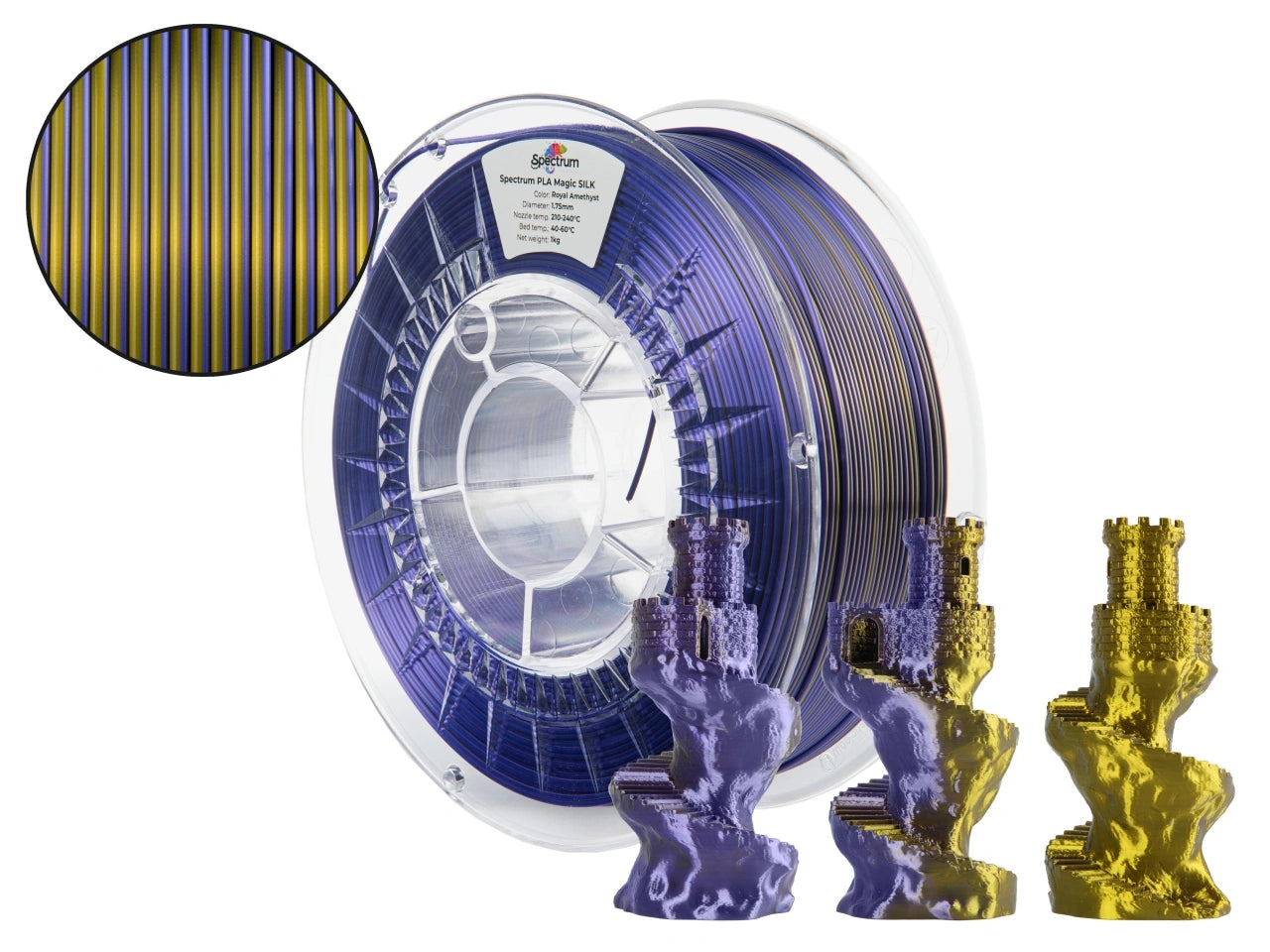 Spectrum ReFill PLA Magic SILK 1.75mm ROYAL AMETHYST 1kg