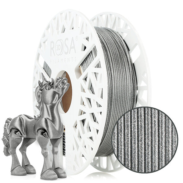 Rosa3D - PLA Galaxy - Argent Brillant (Brillant Silver) - 1,75 mm - 1 kg Refill