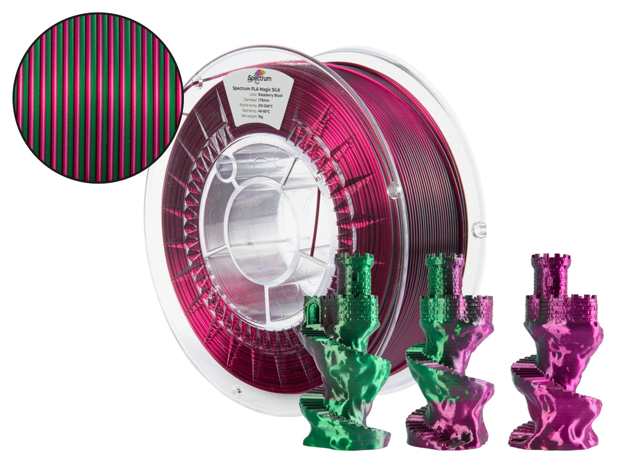 Spectrum ReFill PLA Magic SILK 1.75mm RASPBERRY BLUSH 1kg
